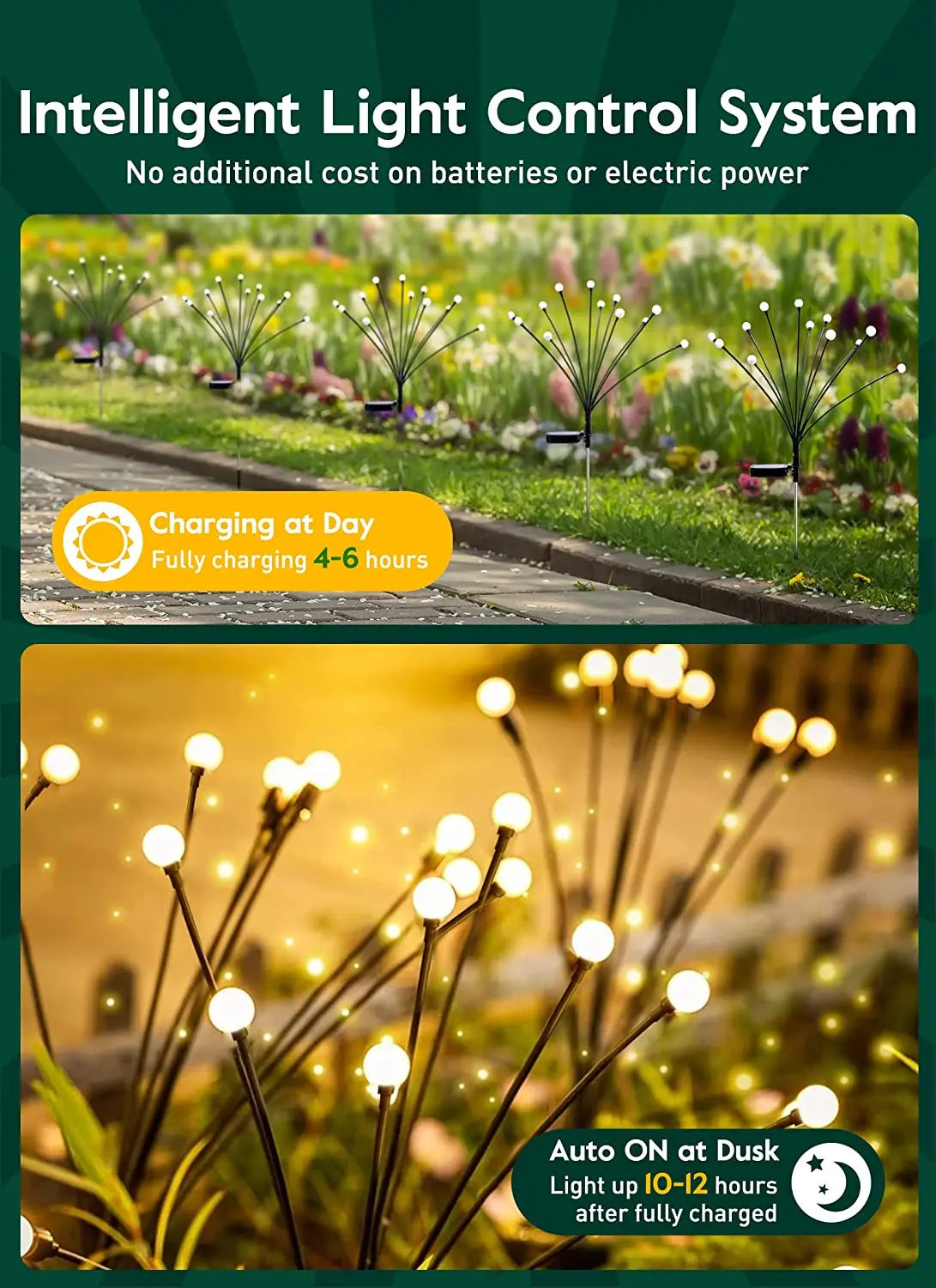 LED Solar Garden Firefly Lights