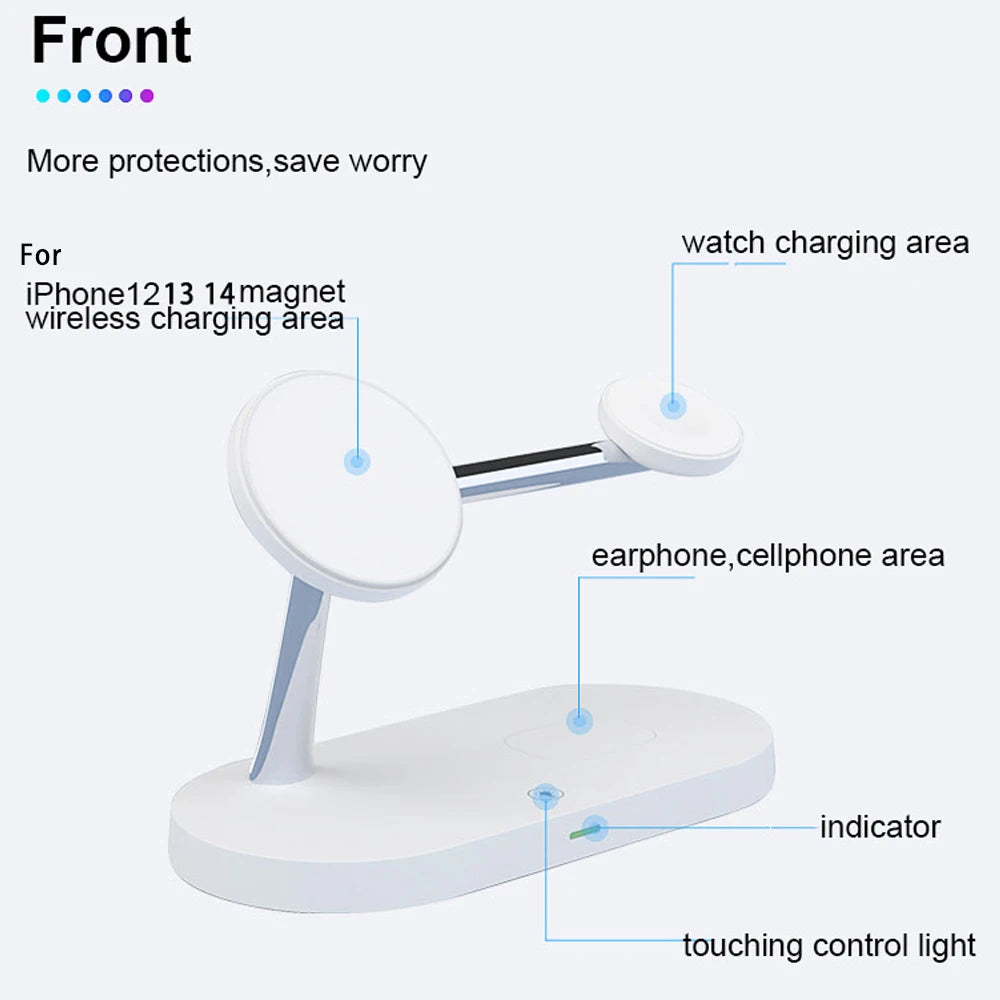 3 in 1 Wireless Charger Stand Magnetic For iPhone