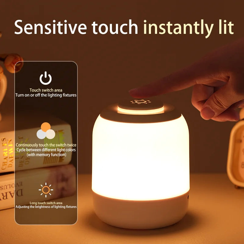 LED Night Light Touch Lamp Table