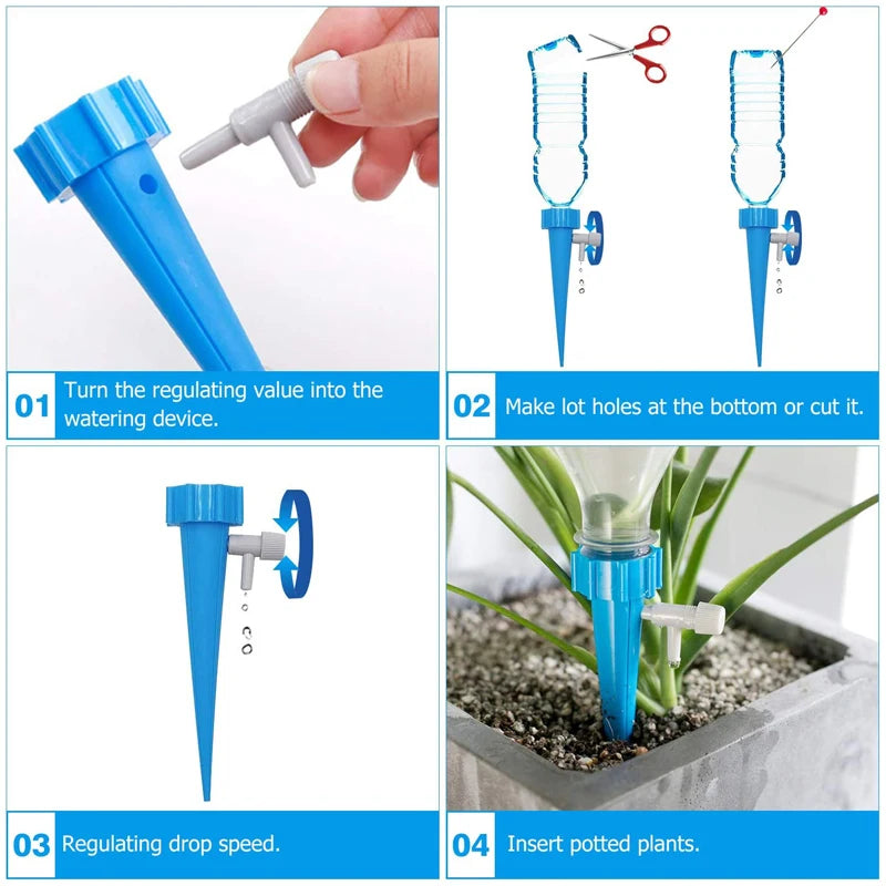 Adjustable Auto Drip Irrigation System for Gardens & Greenhouses