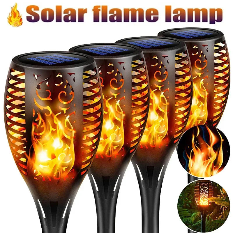 Solar Flame Lights Flickering Torch Light