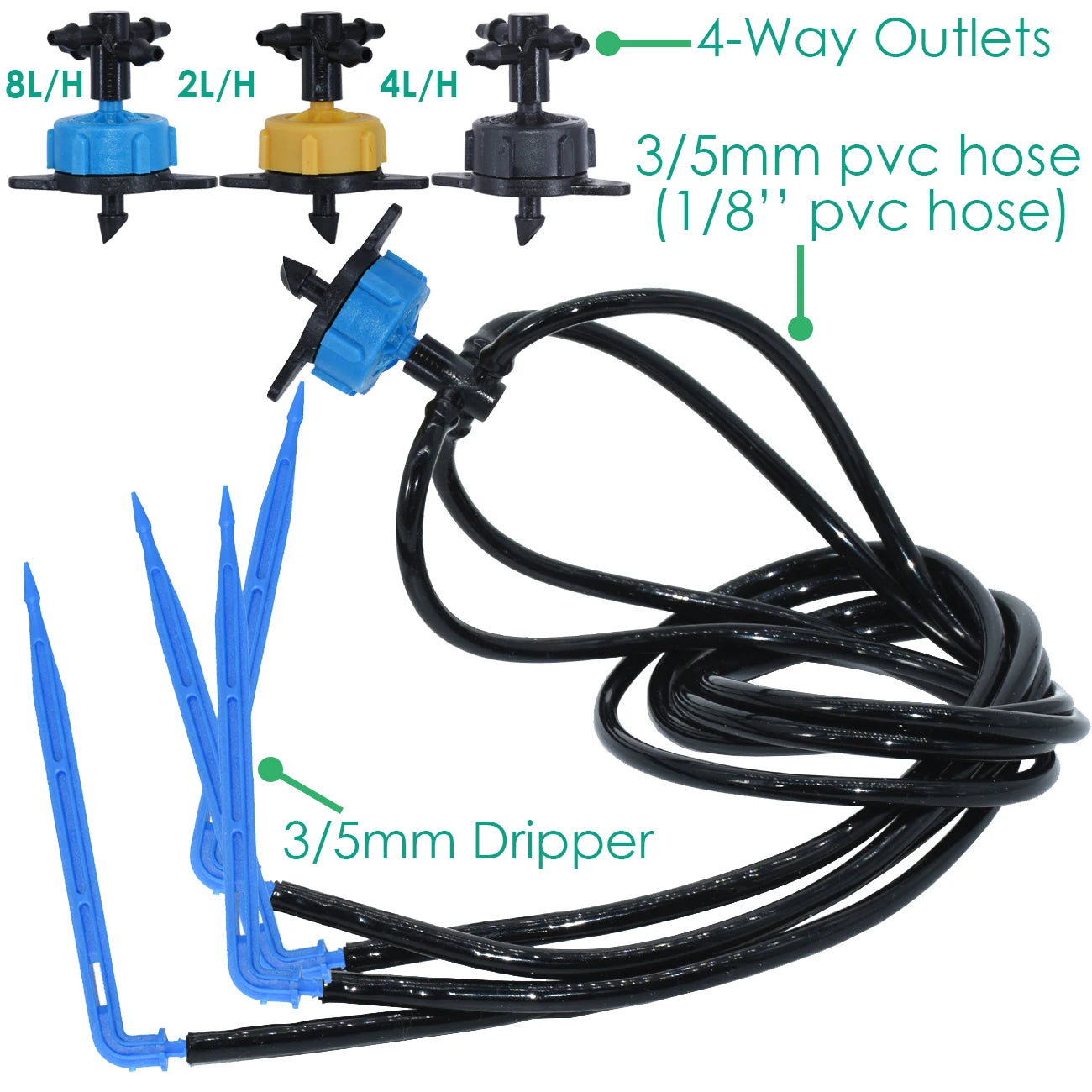 Automatic 4-Way Drip Irrigation System