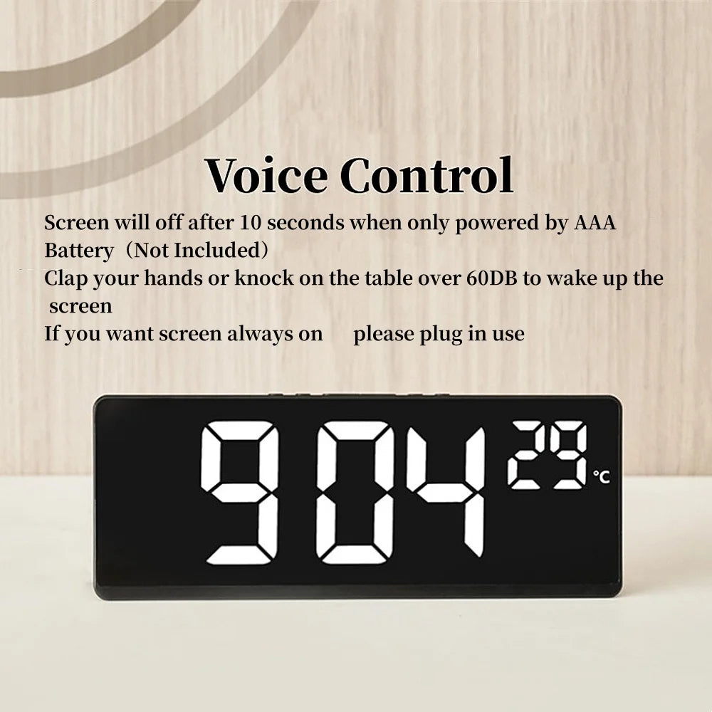 Voice Control LED Alarm Clock