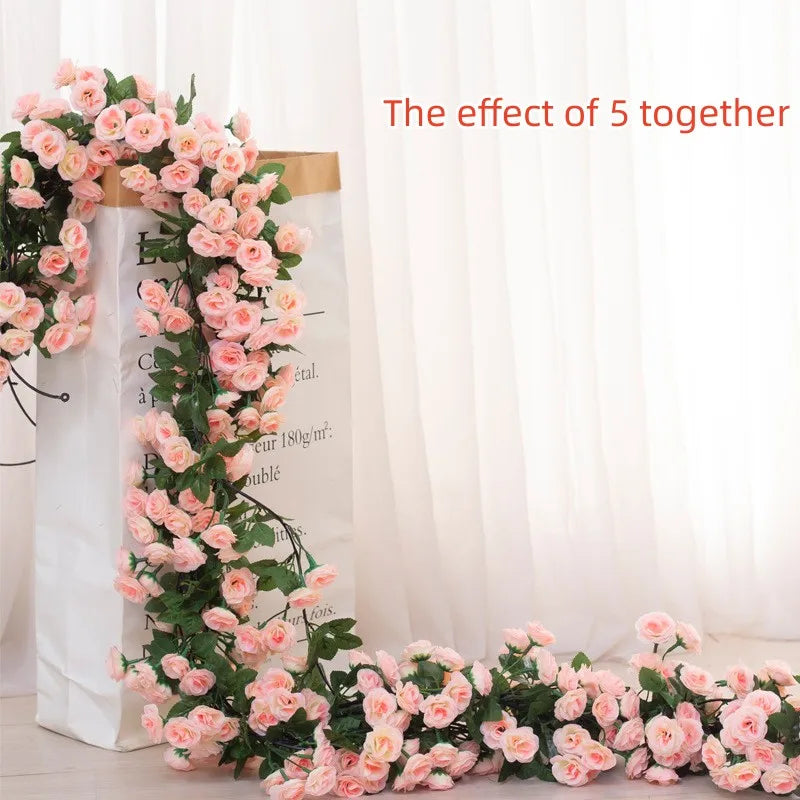 Artificial Rose Vine for Wedding Home Decor