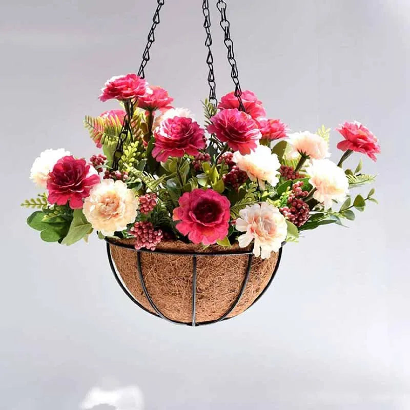 Metal Hanging Basket with Coconut Liner