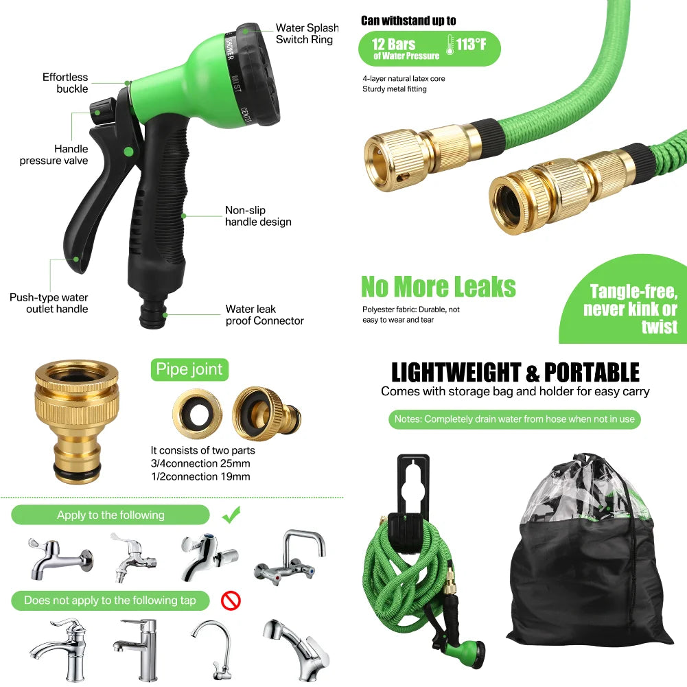 Expandable High-Pressure Garden Hose