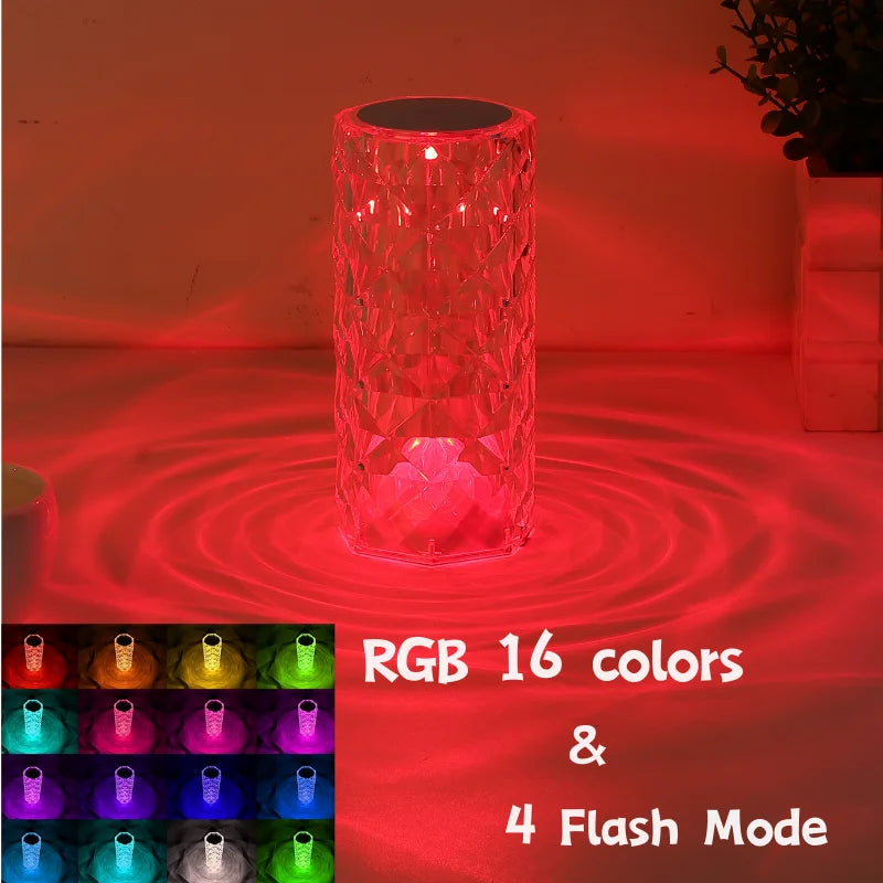 16-Color Crystal Table Lamp