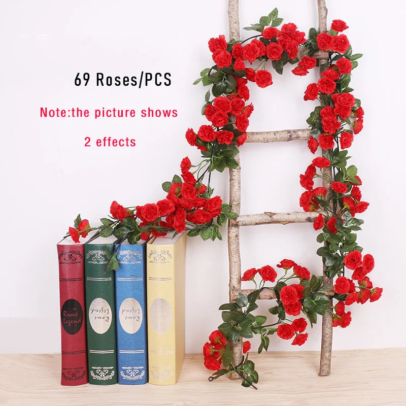 Artificial Rose Vine for Wedding Home Decor