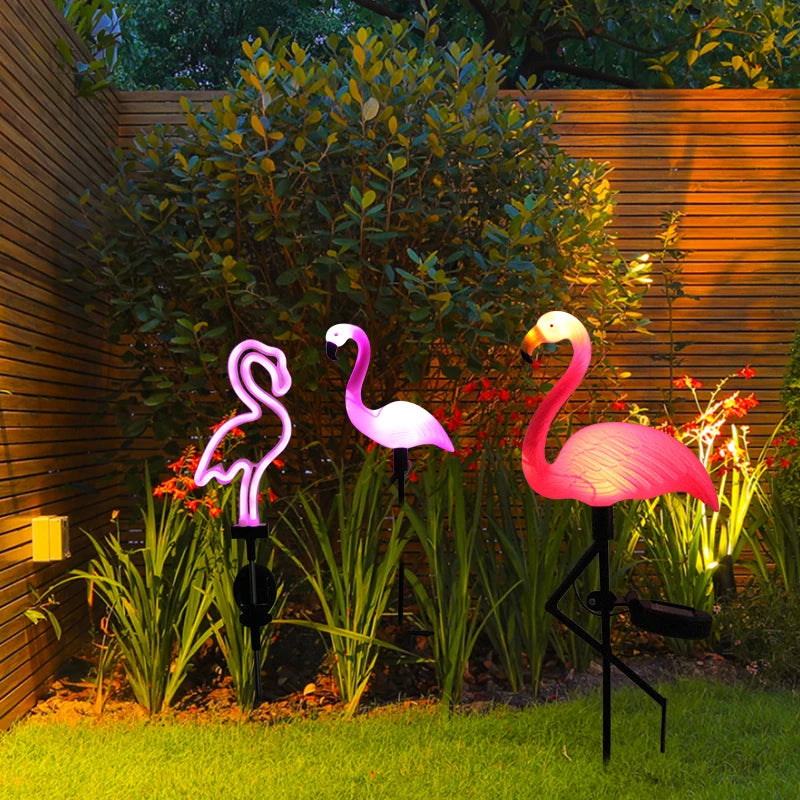 Solar Flamingo LED Garden Light