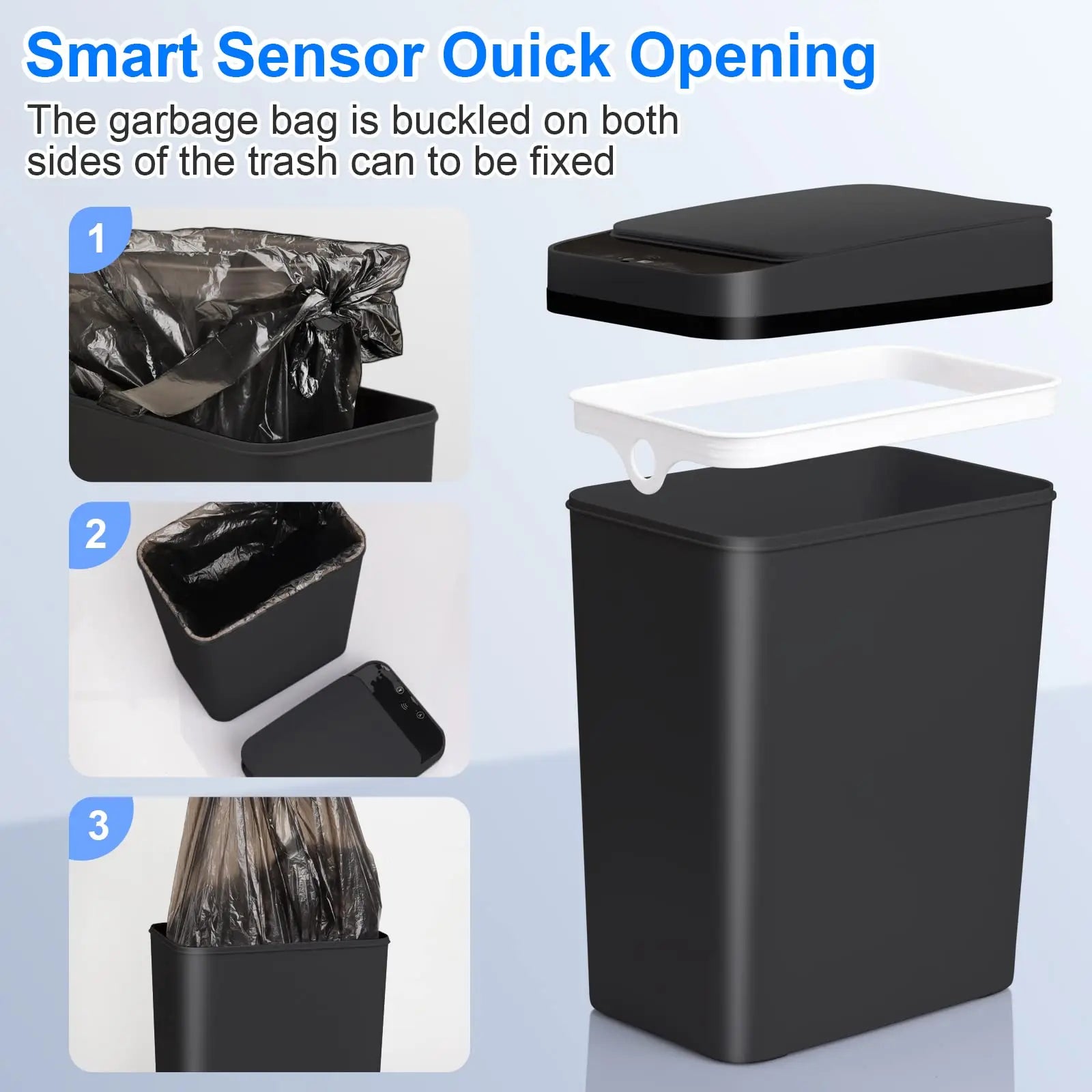 12L Touchless Motion Sensor Trash Can