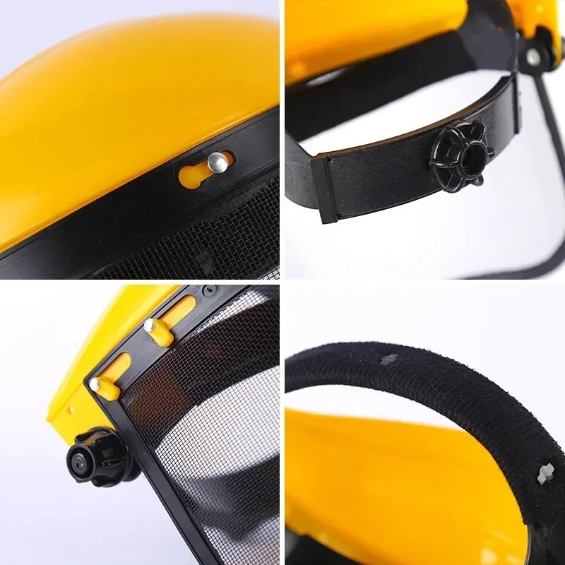 Safety Helmet with Full-Face Mesh Visor