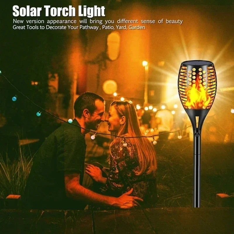 Solar Flame Lights Flickering Torch Light