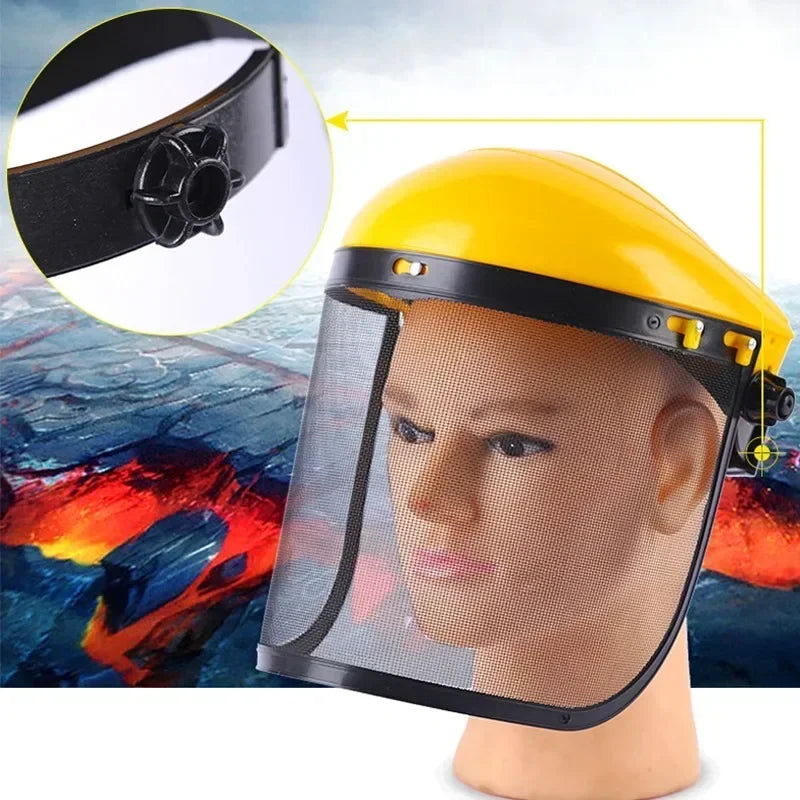 Safety Helmet with Full-Face Mesh Visor