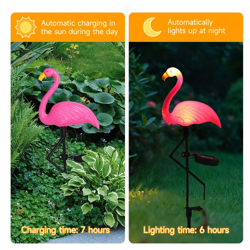 Solar Flamingo LED Garden Light