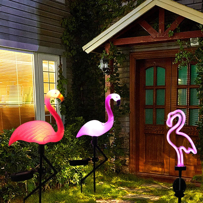 Solar Flamingo LED Garden Light