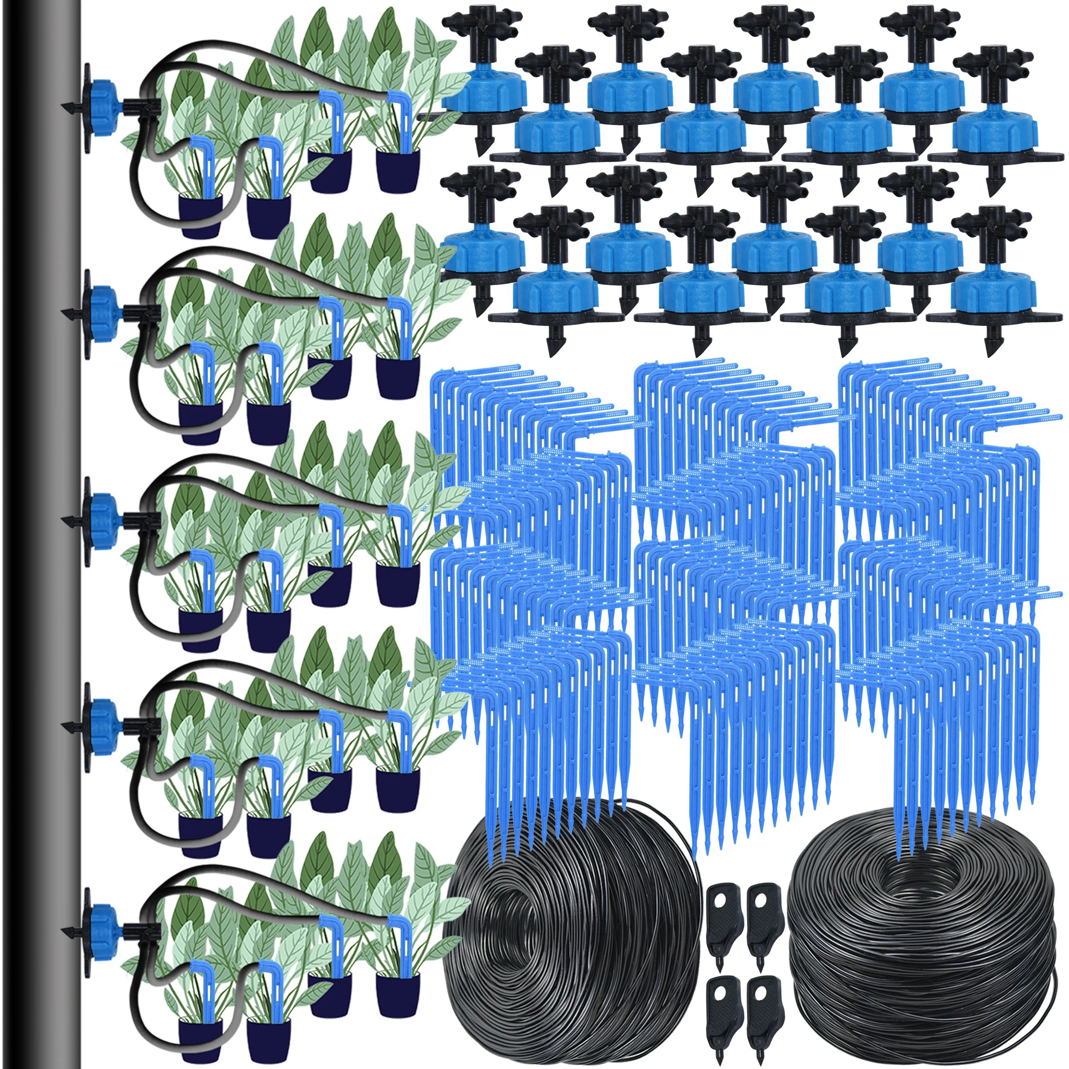 Automatic 4-Way Drip Irrigation System