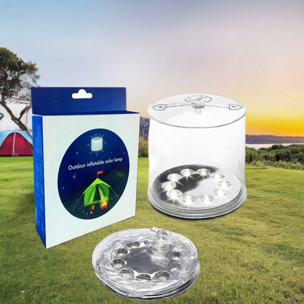 LED Solar Inflatable Light Waterproof with Free Carabiner & FREE SHIPPING!